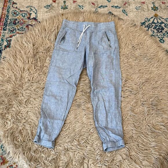 Athleta Cabo Linen pants Blue size 6 - Picture 1 of 4